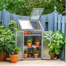 Neo Mini Wooden Greenhouse Cold Frame Garden Flower Vegetable Planting Box - Model 1